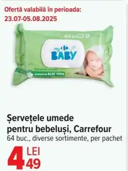 Carrefour Şerveţele umede pentru bebeluşi, Carrefour Ofertă