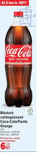 Carrefour Băutură carbogazoasă Coca-Cola/Fanta Orange Ofertă