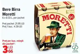 Carrefour Bere Birra Moretti Ofertă