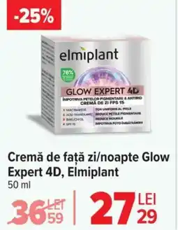 Carrefour Cremă de faţă zi/noapte Glow Expert 4D, Elmiplant Ofertă