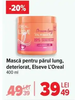 Carrefour Mască pentru părul lung, deteriorat, Elseve L'Oreal Ofertă