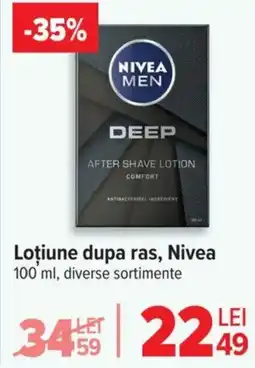 Carrefour Loțiune dupa ras, Nivea Ofertă