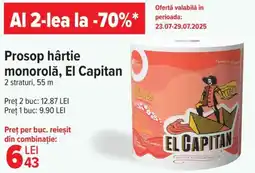 Carrefour Prosop hârtie monorolă, El Capitan Ofertă