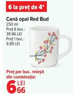 Carrefour Cană opal Red Bud Ofertă