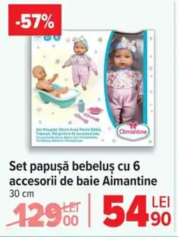 Set papuşă bebeluş cu 6 accesorii de baie Aimantine