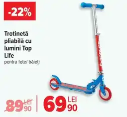 Carrefour Trotinetǎ pliabilă cu lumini Top Life Ofertă