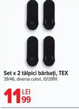 Carrefour Set x 2 tălpici bărbați, TEX Ofertă