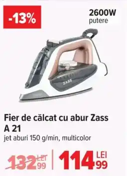 Carrefour Fier de călcat cu abur Zass A 21 Ofertă