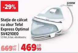Carrefour Staţie de călcat cu abur Tefal Express Optimal SV4210E0 Ofertă