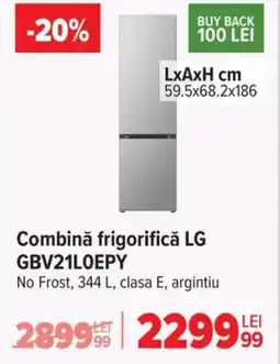 Carrefour Combină frigorifică LG GBV21L0EPY Ofertă