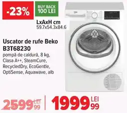 Carrefour Uscator de rufe Beko B3T68230 Ofertă