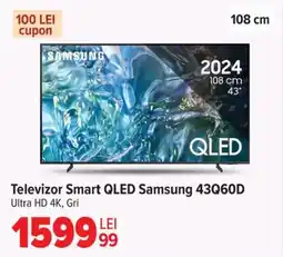 Carrefour Televizor Smart QLED Samsung 43Q60D Ofertă