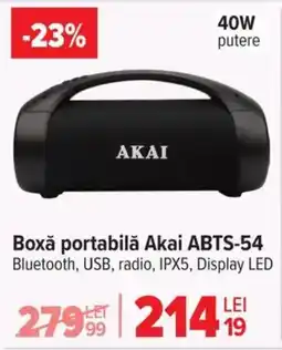 Carrefour Boxǎ portabilă Akai ABTS-54 Ofertă