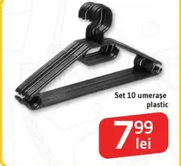 Supeco Set 10 umeraşe plastic Ofertă