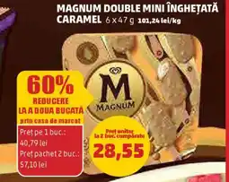 Penny Magnum double mini înghețată caramel Ofertă