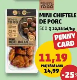 Penny Mini chiftele de porc Ofertă