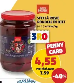 Penny Sfeclă rosie rondele in otet Ofertă