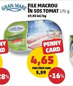 Penny File macrou în sos tomat Ofertă