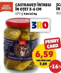 Penny Castraveți întregi în otet 3-6 cm Ofertă