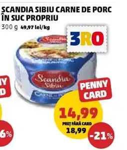 Penny Scandia sibiu carne de porc în suc propriu Ofertă
