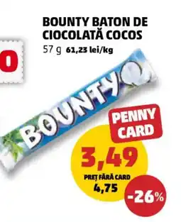 Penny Bounty baton de ciocolată cocos Ofertă