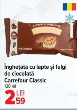 Carrefour Market îngheţată cu lapte și fulgi de ciocolată Carrefour Classic Ofertă