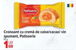 Croissant cu cremă de caise/cacao/ vin spumant, Patisserie