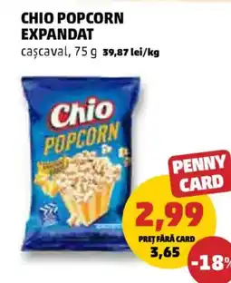 Penny Chio popcorn expandat cascaval Ofertă