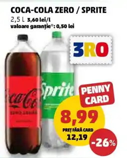 Penny Coca-cola zero / sprite Ofertă