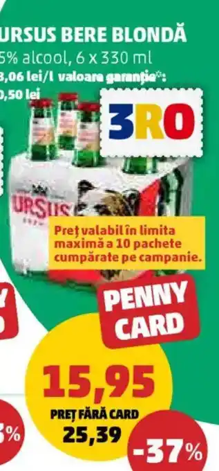 Penny Ursus bere blondă Ofertă