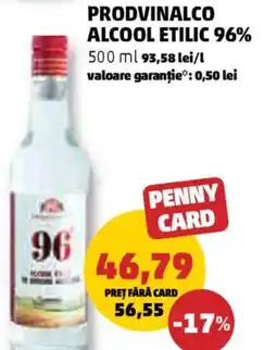 Penny Prodvinalco alcool etilic 96% Ofertă