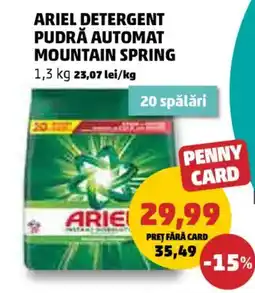 Penny Ariel detergent pudră automat mountain spring Ofertă