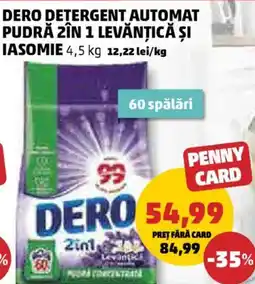 Penny Dero detergent automat pudră 2în 1 levănțică și iasomie Ofertă