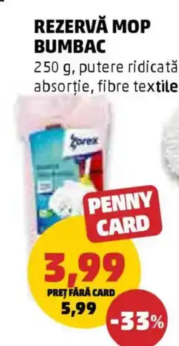 Penny Rezervă mop bumbac Ofertă