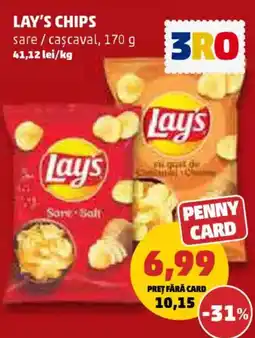 Penny Lay's chips sare/cascaval Ofertă