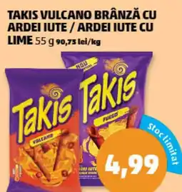 Penny Takis vulcano brânză cu ardei iute / ardei iute cu lime Ofertă
