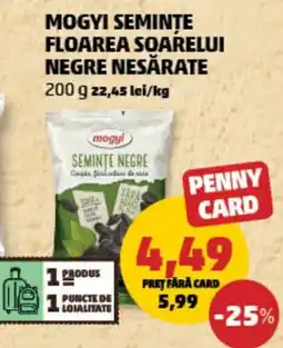 Penny Mogyi seminţe floarea soarelui negre nesărate Ofertă