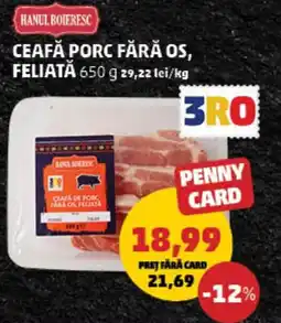 Penny Ceafă porc fără os, feliată Ofertă