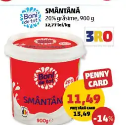 Penny Smântână 20% grăsime Ofertă