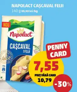 Penny Napolact cascaval felii Ofertă