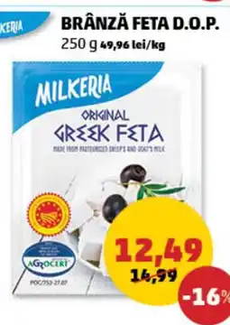 Penny Brânză feta d.o.p. Ofertă