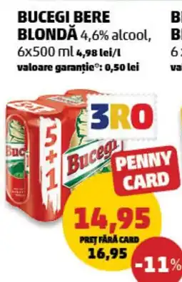 Penny Bucegi bere blondă 4,6% alcool Ofertă