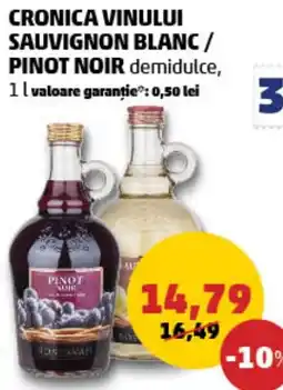 Penny Cronica vinului sauvignon blanc / pinot noir demidulce Ofertă