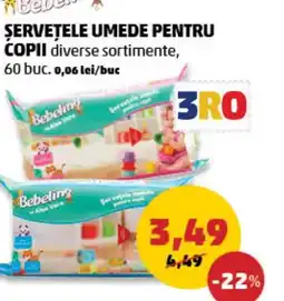 Penny Șervețele umede pentru copii Ofertă