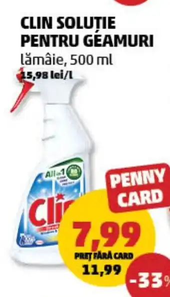 Penny Clin soluţie pentru géamuri lămâie Ofertă