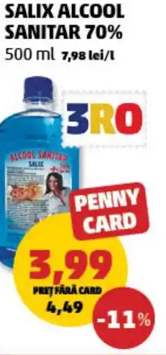 Penny Salix alcool sanitar 70% Ofertă