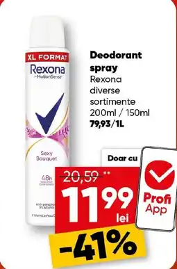 PROFI Deodorant spray Rexona Ofertă