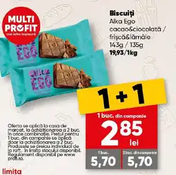 PROFI Biscuiți Alka Ego cacao&ciocolată / frișcă&lămâie Ofertă