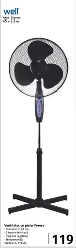 Selgros Ventilator cu picior Freeze Ofertă