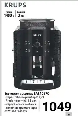 Selgros KRUPS Espressor automat EA810870 Ofertă